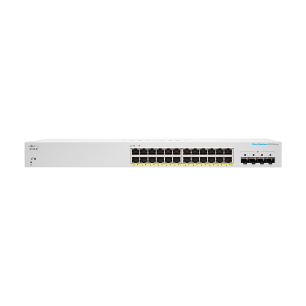Smart Switch 24 cổng Gigabit PoE 195W Cisco CBS220-24P-4G-EU