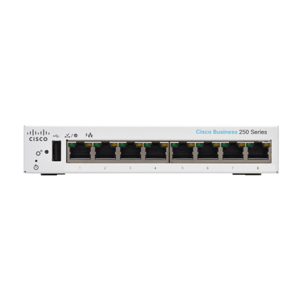 Smart Switch 8 cổng Gigabit Cisco CBS250-8T-D-EU