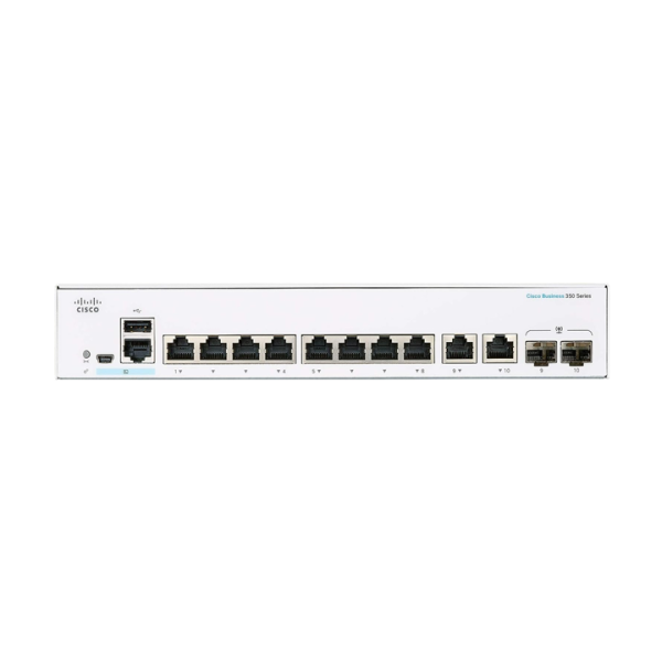 Managed Switch 8 cổng Gigabit + 2 x 1G combo LAN/SFP Cisco CBS350-8T-E-2G-EU