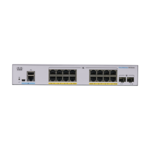 Managed Switch 16 cổng Gigabit PoE 120W + 2 cổng 1G SFP Cisco CBS350-16P-2G-EU