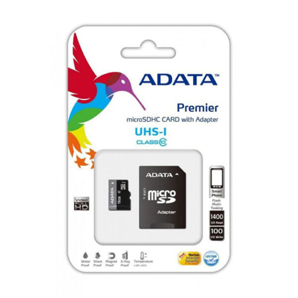 Thẻ nhớ Micro SD Adata 64GB UHS-I CLASS10 AUSDX64GUICL10-RA1