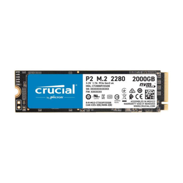 Ổ cứng SSD Crucial P2 2TB M.2 PCIe Gen3 x4 CT2000P2SSD8