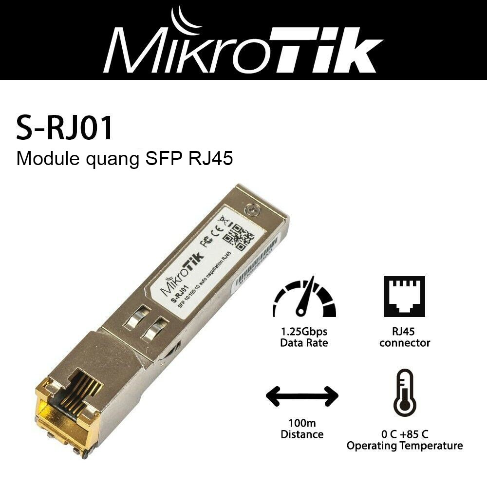 Module quang SFP RJ45 MikroTik S-RJ01