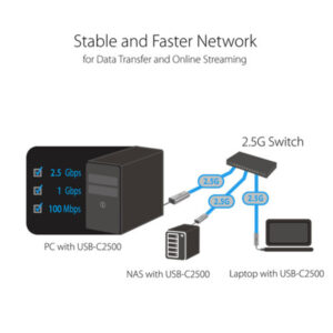 Bộ chuyển đổi Ethernet Gigabit Type-A - RJ45 Asus USB-C2500
