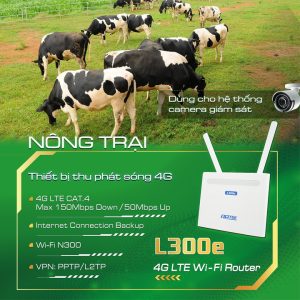 Router Wi-Fi 4G/LTE chuẩn N tốc độ 300Mbps APTEK L300e