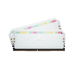 Kit Ram Corsair Dominator RGB White DDR5 5200MHz 64GB (2×32GB) CMT64GX5M2B5200C40W