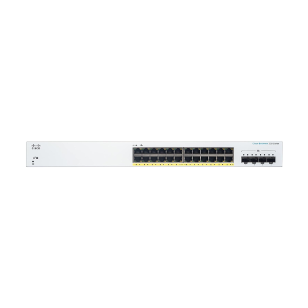 Smart Switch 24 cổng Gigabit PoE 382W + 4 cổng 10G SPF+ Cisco CBS220-24FP-4X-EU