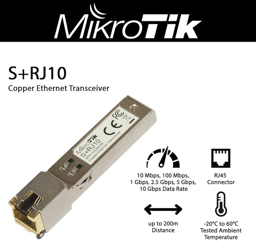 Module quang SFP RJ45 MikroTik S+RJ10