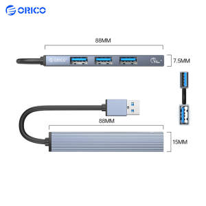 Bộ chia USB HUB 4 cổng USB 3.0/2.0 ORICO AH-A13-GY-BP