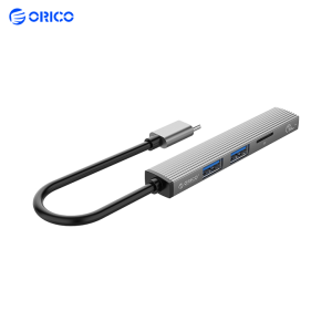 Bộ chia USB HUB 4 cổng USB 3.0/2.0 + Cardreader TF ORICO AH-A12F-GY-BP