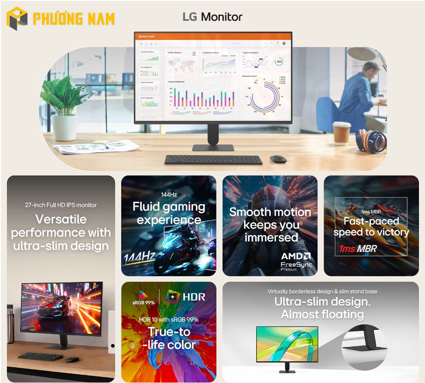 Màn hình LG U4 27U411B-B 27" FHD IPS 144Hz 1ms Màn hình LG U4 27U411B-B 27" FHD IPS 144Hz 1ms