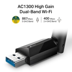 USB Wi-Fi băng tần kép AC1300 TP-Link Archer T3U Plus