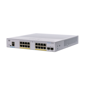 Managed Switch 16 cổng Gigabit PoE 120W + 2 cổng 1G SFP Cisco CBS350-16P-2G-EU