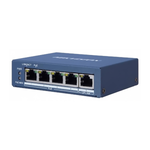 Switch 4 cổng Gigabit PoE + 1 cổng Uplink Gigabit Hikvision DS-3E0505P-E/M