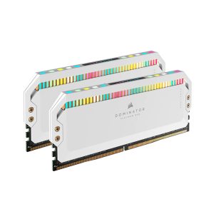Kit Ram Corsair Dominator RGB White DDR5 5200MHz 64GB (2×32GB) CMT64GX5M2B5200C40W