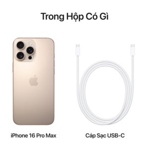 iPhone 16 Pro Max 1TB (Titan Sa Mạc) - Chính hãng VN/A