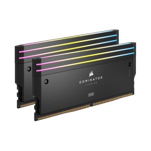 KIT Ram Corsair DOMINATOR TITANIUM RGB 32GB (2x16GB) DDR5 6000MHz CL30 Black CMP32GX5M2B6000C30