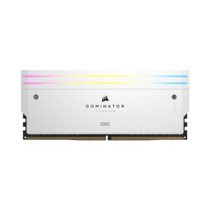 KIT Ram Corsair DOMINATOR TITANIUM RGB 32GB (2x16GB) DDR5 6000MHz CL30 White CMP32GX5M2B6000C30W