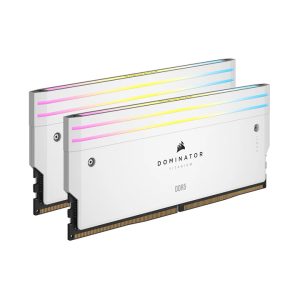 KIT Ram Corsair DOMINATOR TITANIUM RGB 32GB (2x16GB) DDR5 6000MHz CL30 White CMP32GX5M2B6000C30W