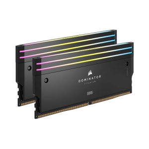 KIT Ram Corsair DOMINATOR TITANIUM RGB 32GB (2x16GB) DDR5 6400MHz CL32 Black CMP32GX5M2B6400C32