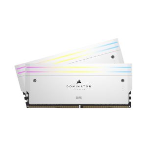 KIT Ram Corsair DOMINATOR TITANIUM RGB 32GB (2x16GB) DDR5 6400MHz CL32 White CMP32GX5M2B6400C32W