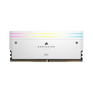 KIT Ram Corsair DOMINATOR TITANIUM RGB 64GB (2x32GB) DDR5 6000MHz CL30 White CMP64GX5M2B6000C30W