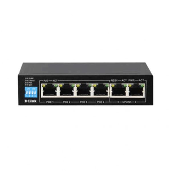 Switch 4 Port 10/100/1000 PoE D-Link DGS-F1006P