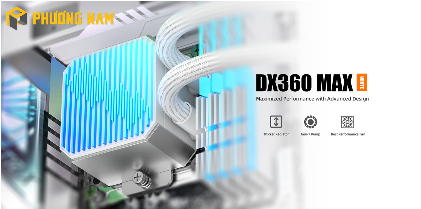 Tản nhiệt nước AIO ID-COOLING DX360 MAX WHITE Tản nhiệt nước AIO ID-COOLING DX360 MAX WHITE