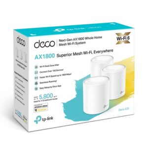 Router Mesh Wi-Fi 6 Băng tần kép AX1800 TP-Link Deco X20(3-pack)