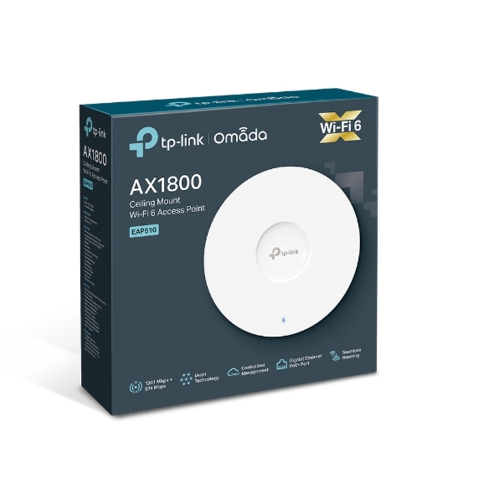 Access Point - Bộ phát Wi-Fi Gắn Trần Dual Band AX1800 TP-Link EAP610 -  HugoTech - Beat the Lowest Price