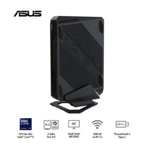 Mini PC ASUS ROG NUC RNUC14SRKU910001I (Intel core Ultra 9 185H/2xDDR5-5600/3x Gen4 NVMe/RTX 4070 8GB/WIFI 6E/Đen)