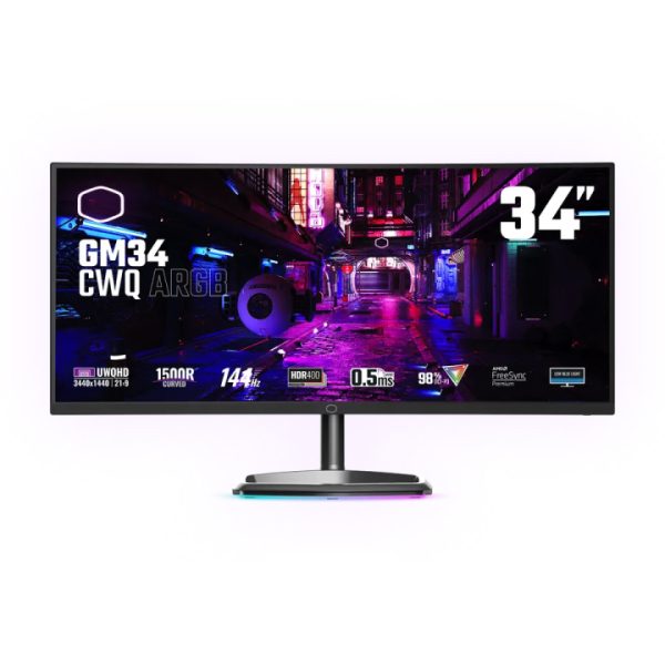 Màn hình cong CoolerMaster GM34-CWQA 34″ UWQHD VA 144Hz