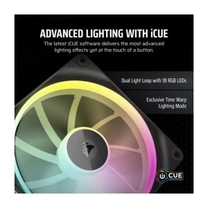 Bộ 3 quạt máy tính 120mm Corsair iCUE Link LX120 RGB CO-9051026-WW