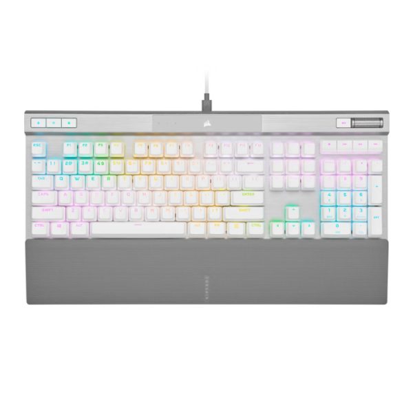 Bàn phím cơ Corsair K70 PRO-WHT-OPX Silver-RGB CH-910951A-NA