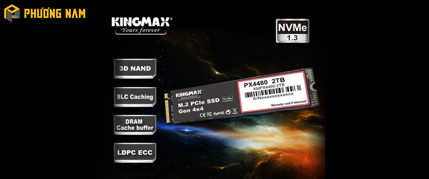 SSD Kingmax PX4480 4TB Pro Zeus M.2 NVMe PCIe Gen4x4