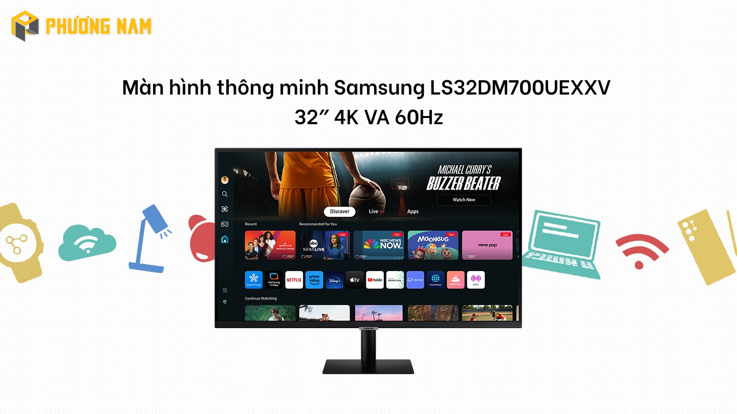 Màn hình thông minh Samsung LS32DM700UEXXV 32″ 4K VA 60Hz