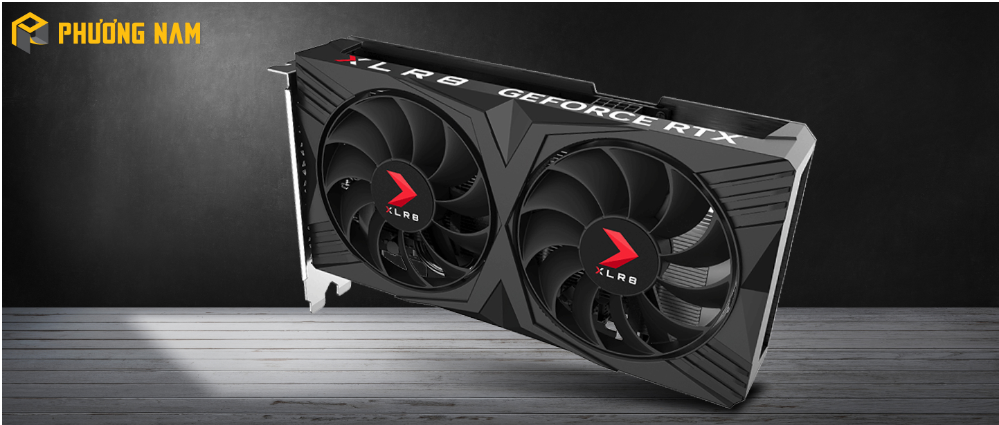 Card màn hình PNY GeForce RTX 4060 8GB XLR8 Gaming VERTO Overclocked Dual Fan VCG40608DFXPB1-O