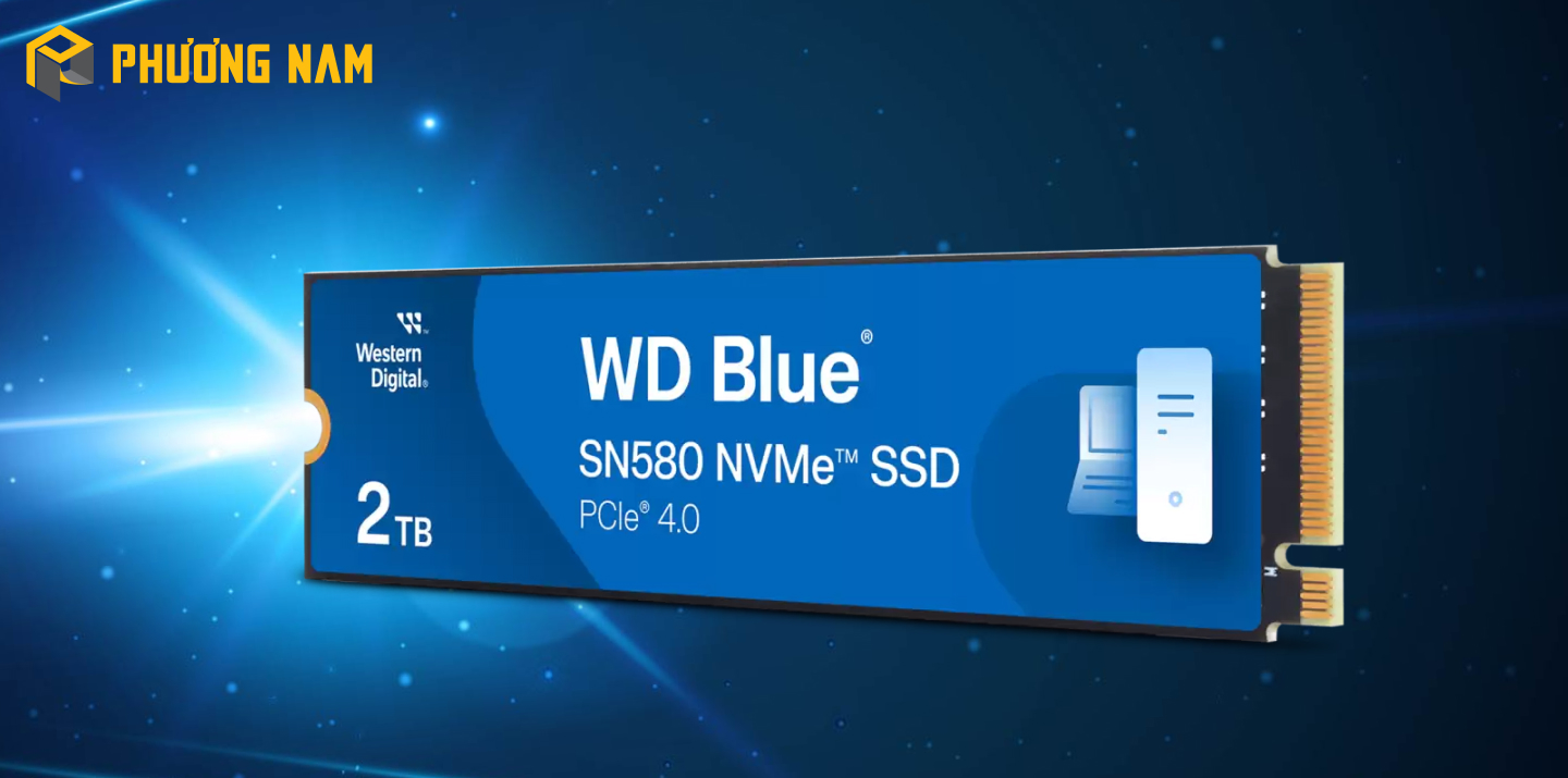 SSD WD Blue 2TB SN580 NVMe M.2 PCIe Gen4x4 WDS200T3B0E