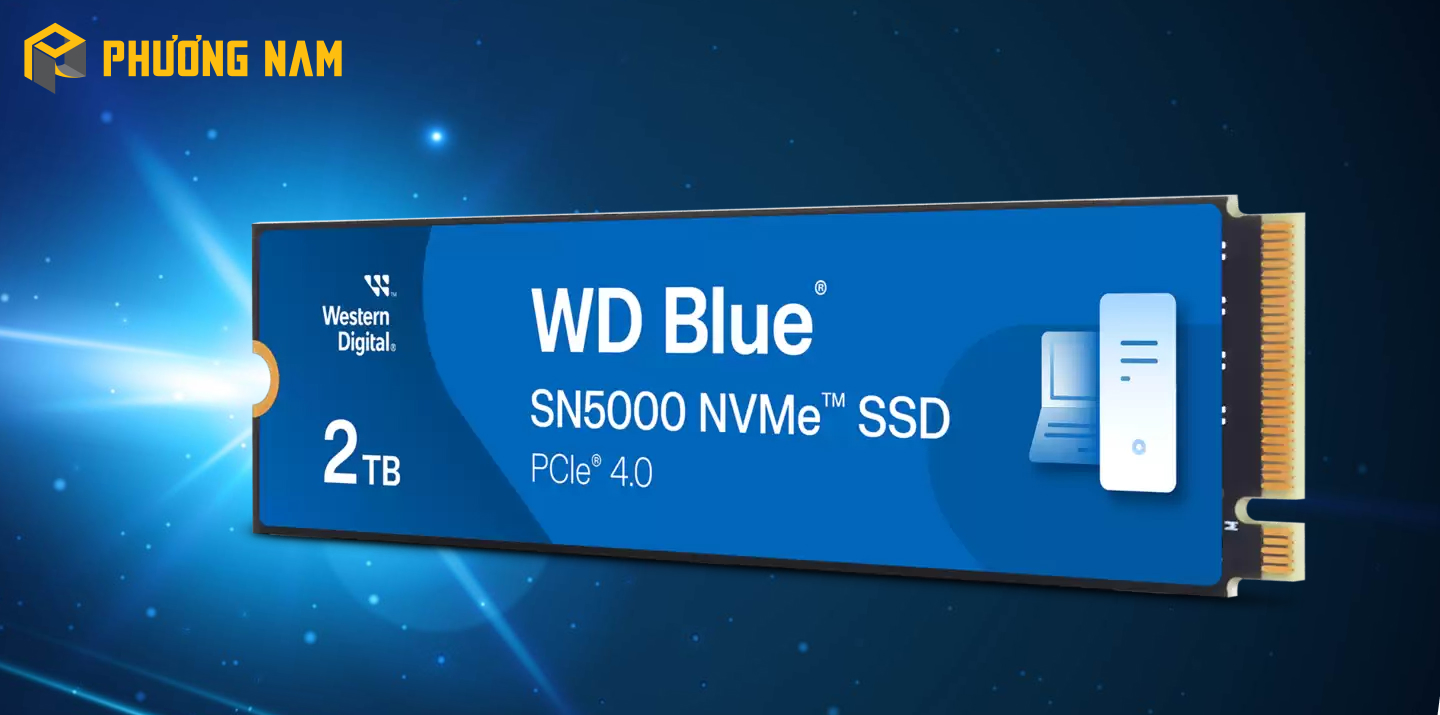 SSD WD Blue 2TB SN5000 NVMe M.2 PCIe Gen4x4 WDS200T4B0E