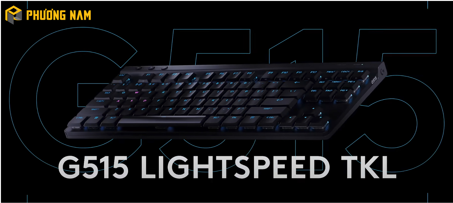 Bàn phím cơ không dây Logitech G515 LIGHTSPEED TKL (Đen/ Trắng)