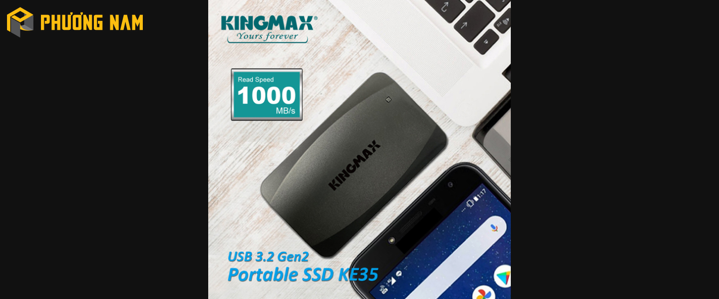 Ổ cứng di động SSD 250GB Kingmax KE-35 250GB (Đen)