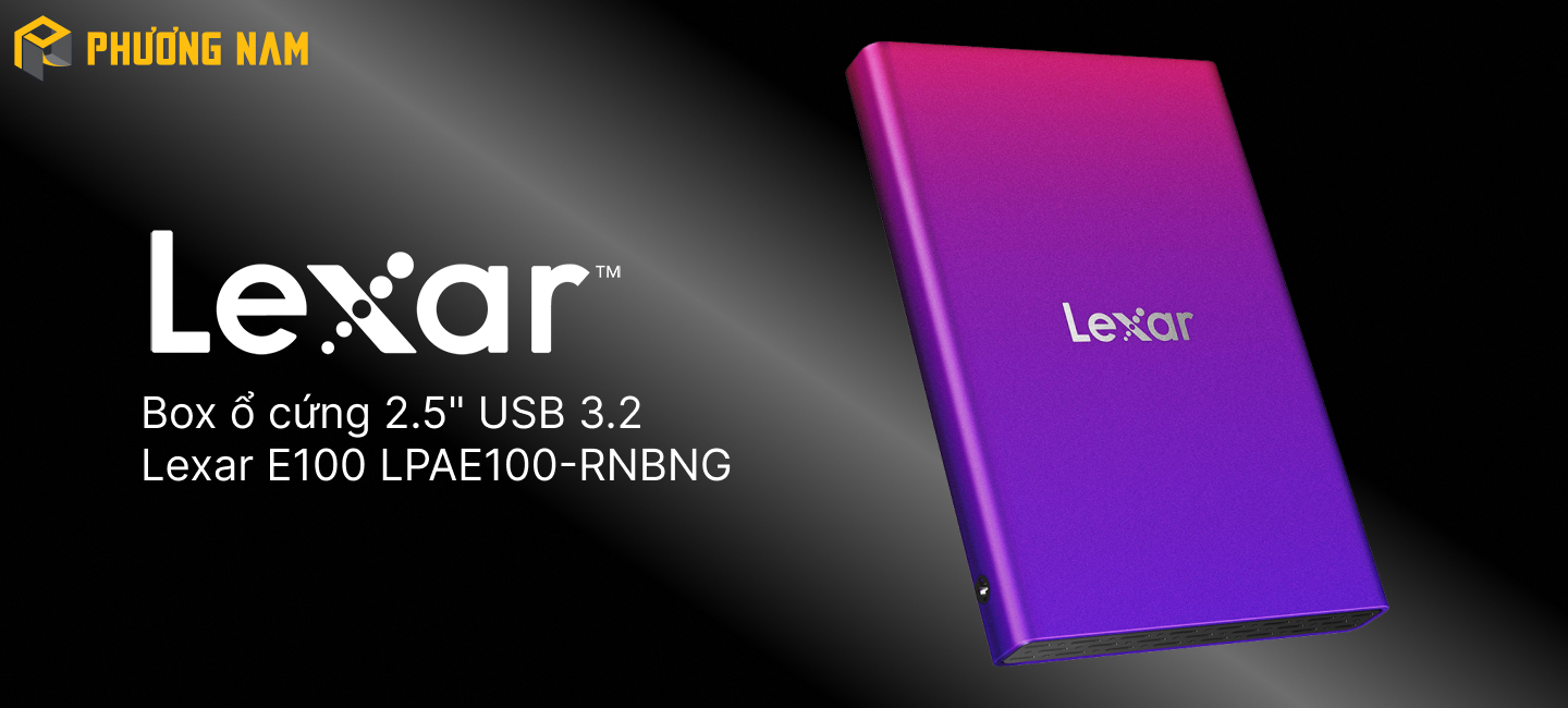 Box ổ cứng 2.5" USB 3.2 Lexar E100 LPAE100-RNBNG