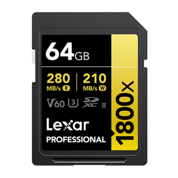 Thẻ nhớ SDXC 64GB Lexar Professional 1800x LSD1800064G-BNNNG