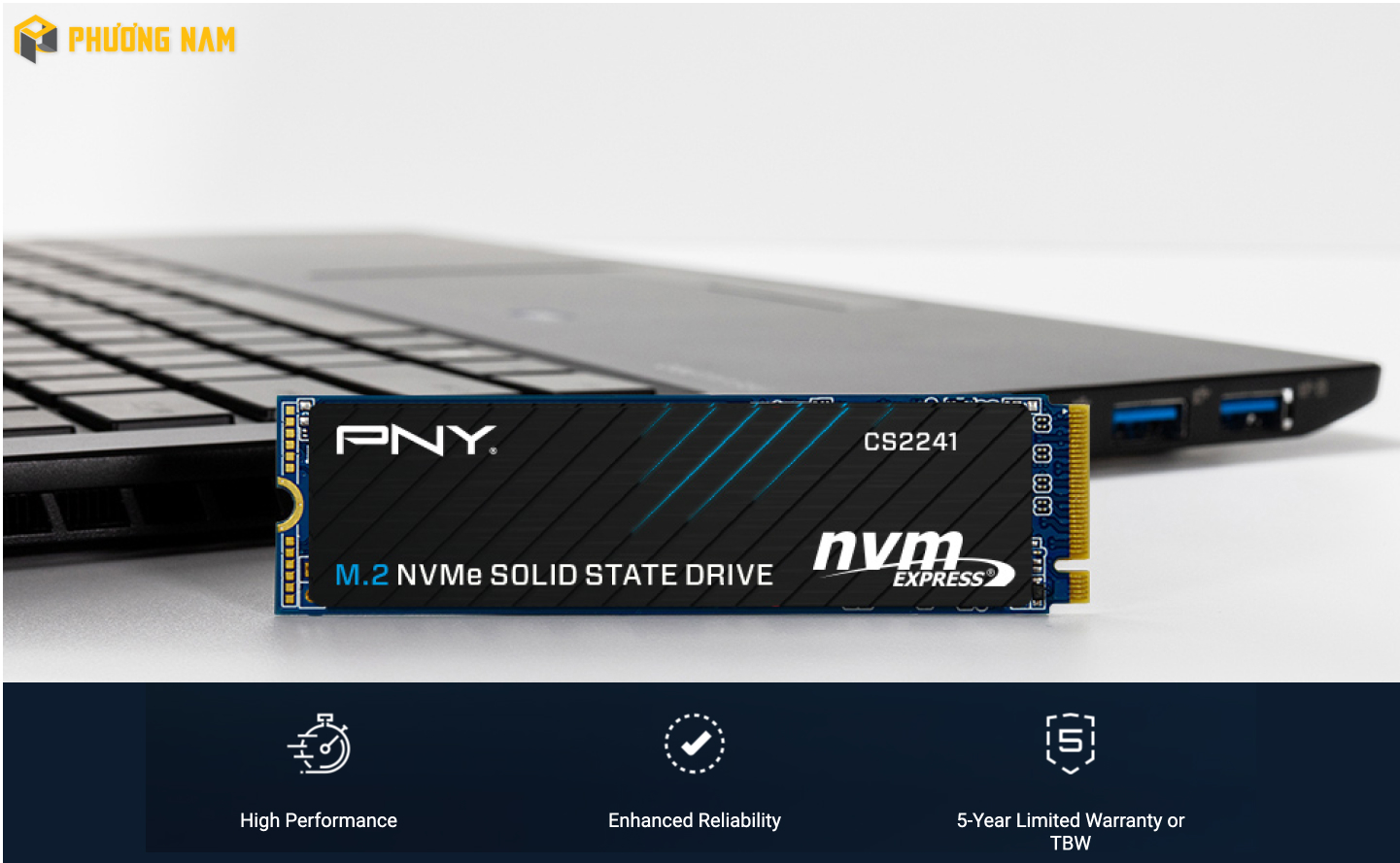 SSD PNY CS2241 1TB M.2 2280 NVMe Gen 4x4 M280CS2241-1TB-CL