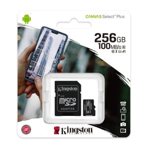 Thẻ nhớ MicroSDXC 256GB Kingston Canvas Select Plus SDCS2/256GB (Kèm Adapter)