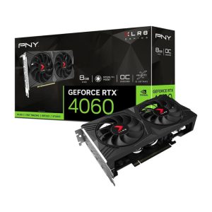 Card màn hình PNY GeForce RTX 4060 8GB XLR8 Gaming VERTO Overclocked Dual Fan (VCG40608DFXPB1-O)