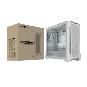 Case GIGABYTE C102 GLASS ICE C102GI (Trắng)