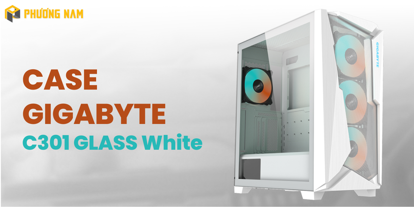 Case GIGABYTE C301 GLASS White C301GW