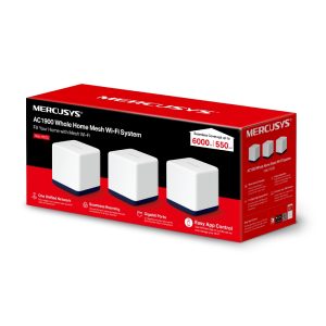 Router WIFI Mercusys Halo H50G Hệ Thống Wi-Fi Mesh Cho Gia Đình AC1900 (3 Pack)