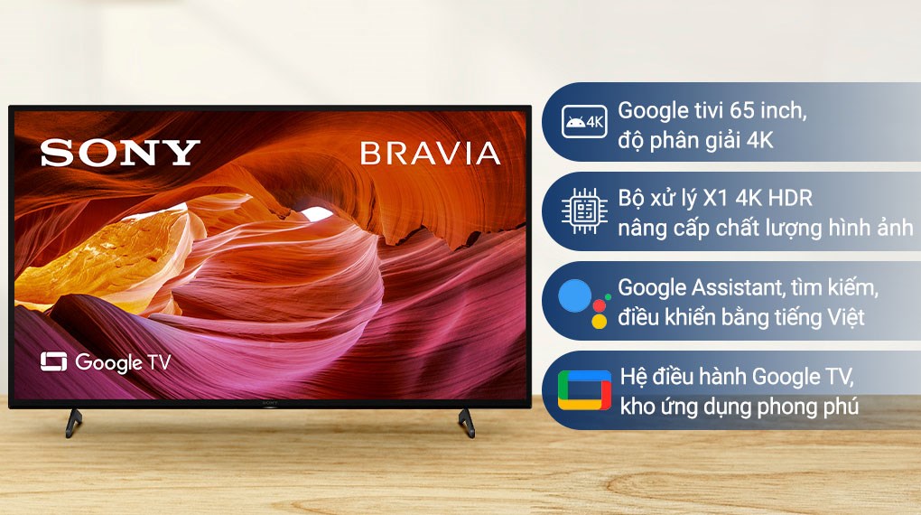 mua Google Tivi Sony 4K 65 inch KD-65X75K